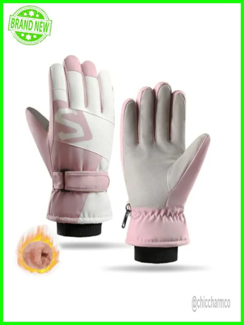 Snow Gloves for Women Waterproof Warm Touchscreen Skiing Hiking